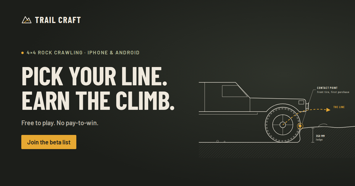 Line drawing of a 4×4 front tire meeting a rock ledge